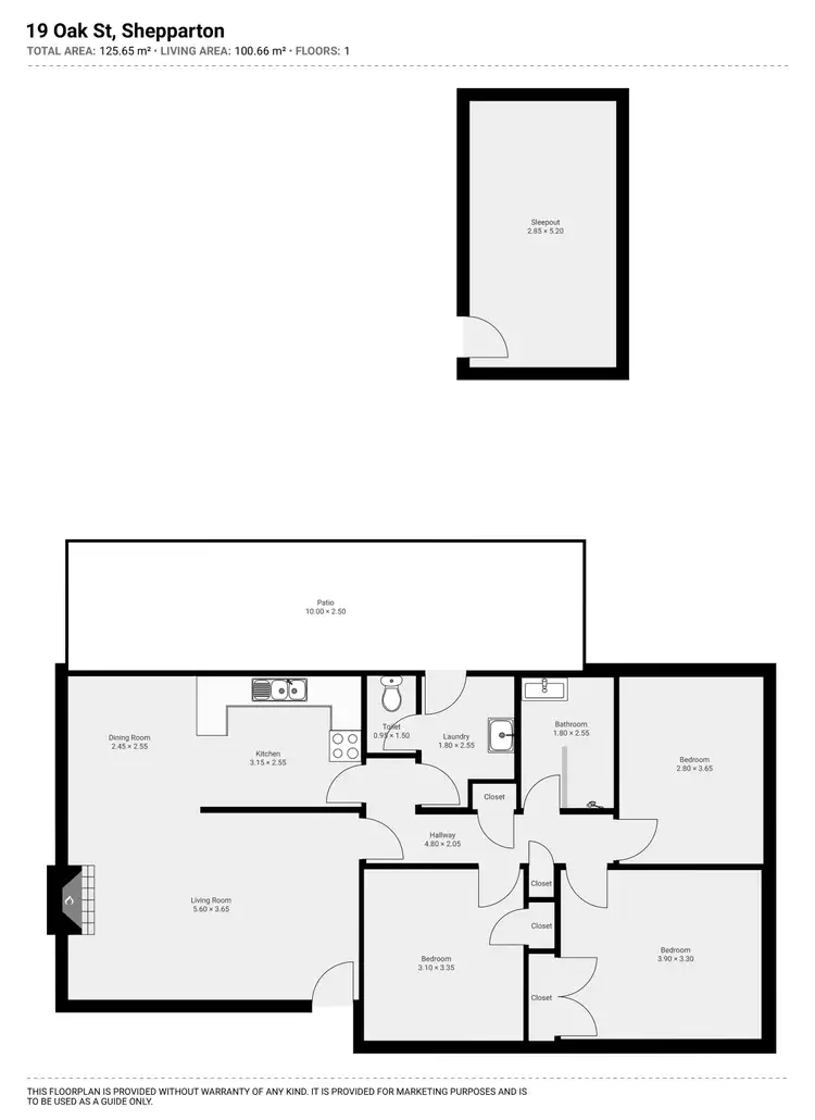 Floorplan of Homely house listing, 19 Oak Street, Shepparton VIC 3630