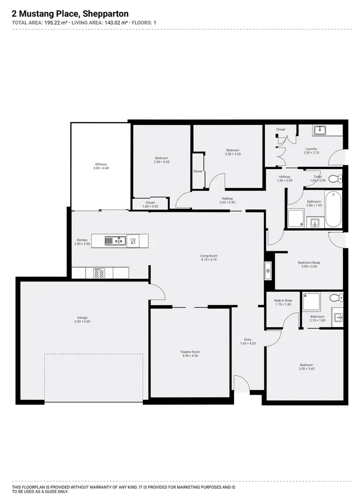 Floorplan of Homely house listing, 2 Mustang Place, Shepparton VIC 3630