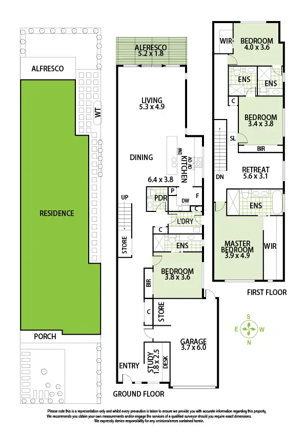 Floorplan of Homely townhouse listing, 21B Maxwell Grove, Caulfield VIC 3162