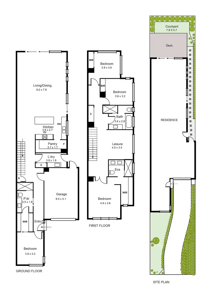 Floorplan of Homely townhouse listing, 7a Peverill Street, Malvern East VIC 3145