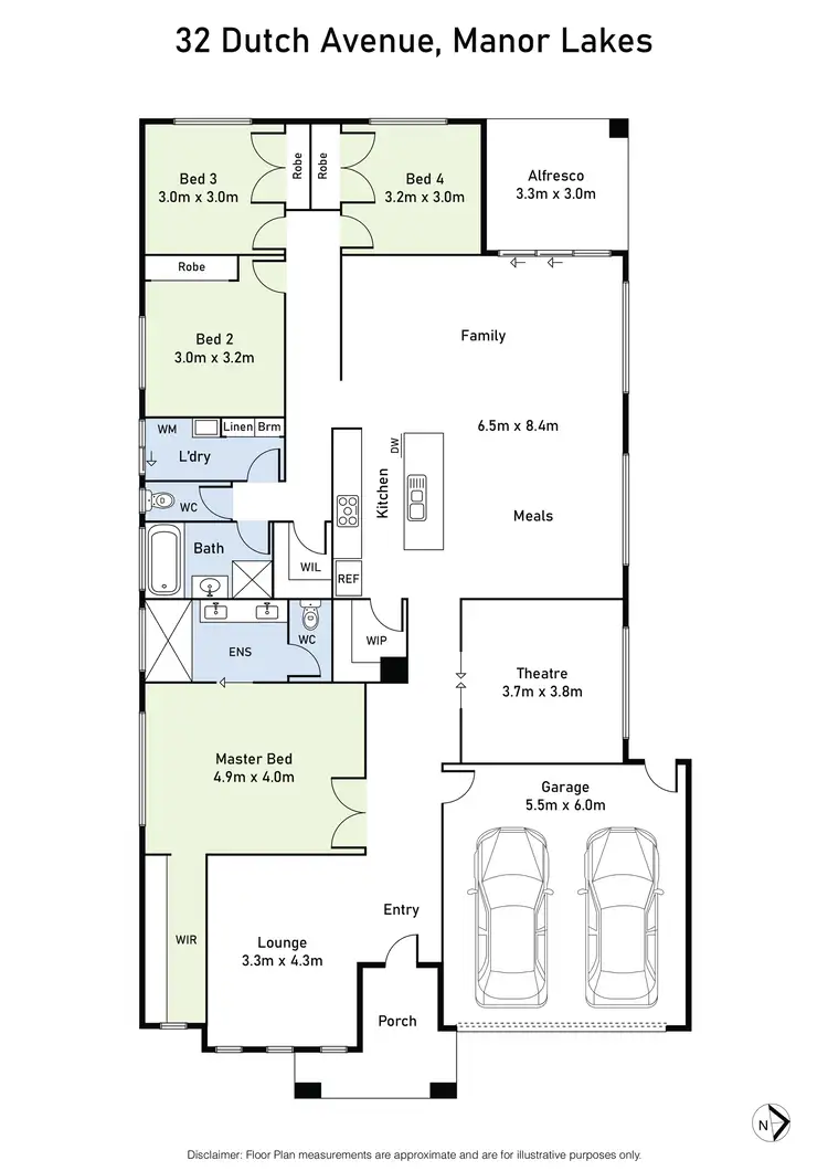 Floorplan of Homely house listing, 32 Dutch Avenue, Manor Lakes VIC 3024