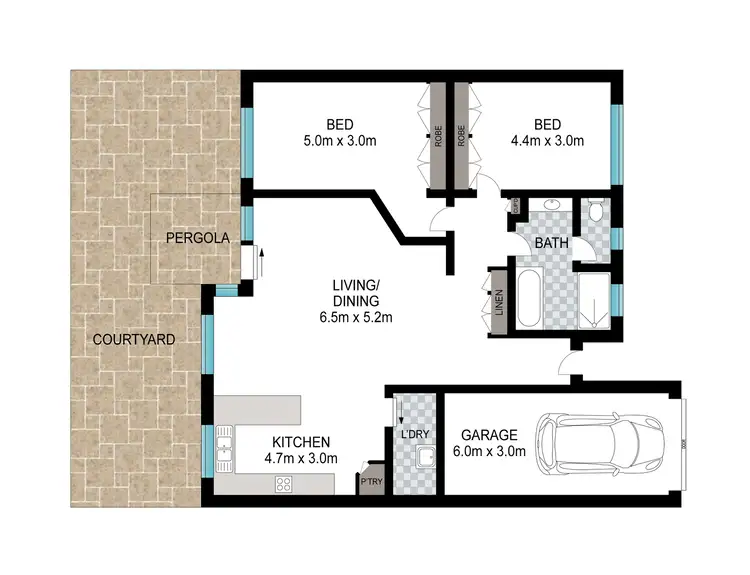 Floorplan of Homely villa listing, 7/52 Bold Street, Laurieton NSW 2443