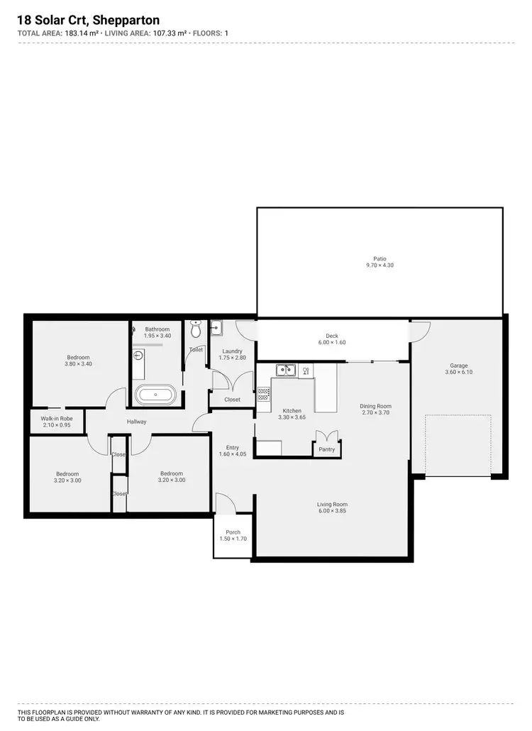Floorplan of Homely house listing, 18 Solar Court, Shepparton VIC 3630