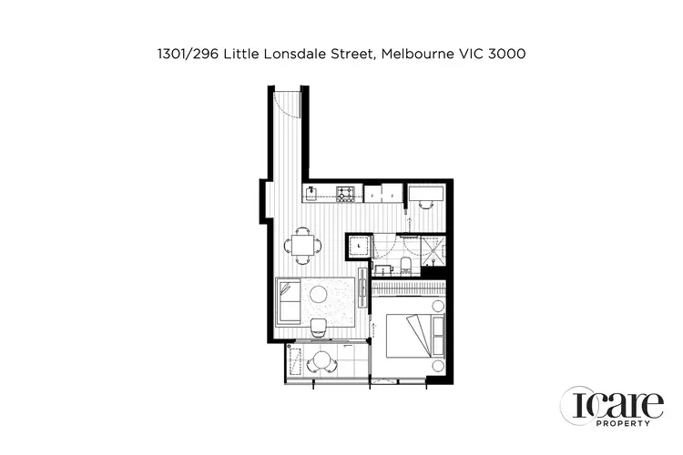 Floorplan of Homely apartment listing, 1301/296 Little Lonsdale Street, Melbourne VIC 3000