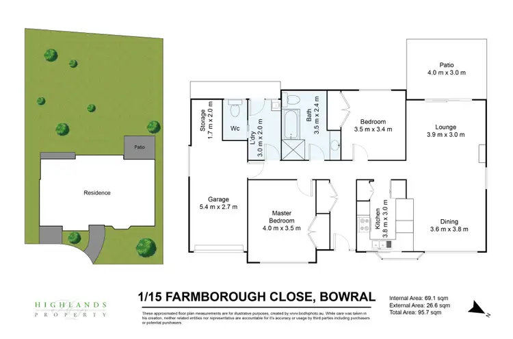 Floorplan of Homely villa listing, 1/15 Farmborough Close, Bowral NSW 2576