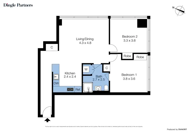 Floorplan of Homely apartment listing, 2506/250 Elizabeth Street, Melbourne VIC 3000