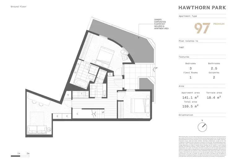 Floorplan of Homely apartment listing, TH07/710 Burwood Road, Hawthorn East VIC 3123