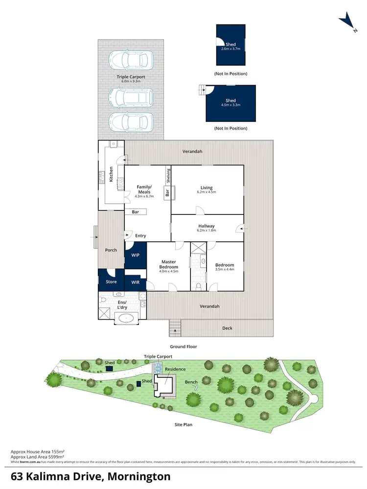 Floorplan of Homely house listing, 63 Kalimna Drive, Mornington VIC 3931