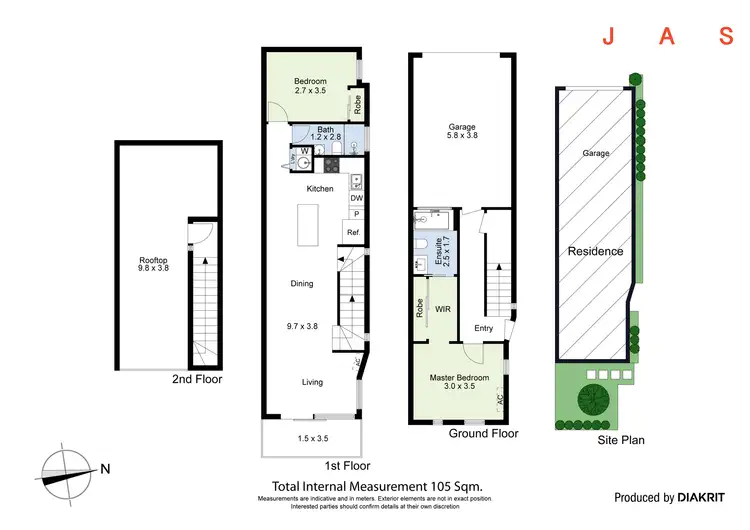 Floorplan of Homely townhouse listing, 74A Stephen Street, Yarraville VIC 3013