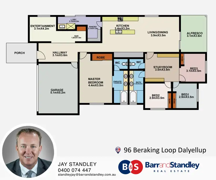 Floorplan of Homely house listing, 96 Beraking Loop, Dalyellup WA 6230