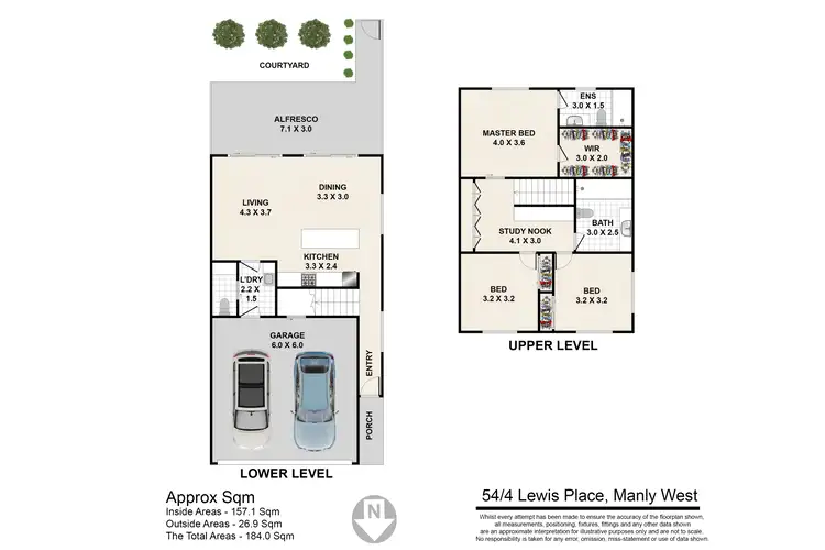 Floorplan of Homely townhouse listing, 45/4 Lewis Place, Manly West QLD 4179