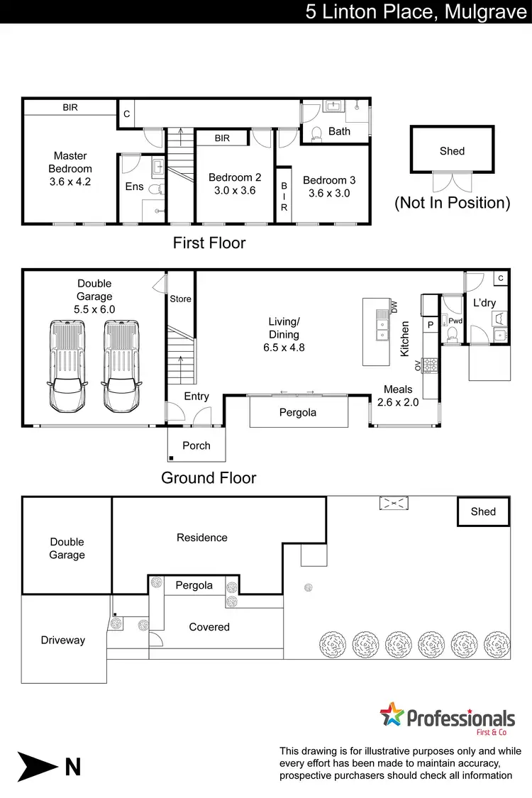 Floorplan of Homely house listing, 5 Linton Place, Mulgrave VIC 3170