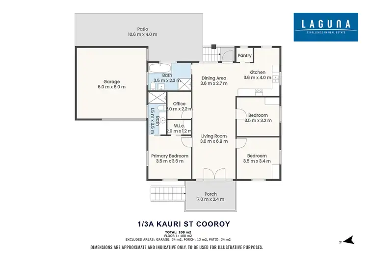 Floorplan of Homely house listing, 1/3A Kauri Street, Cooroy QLD 4563