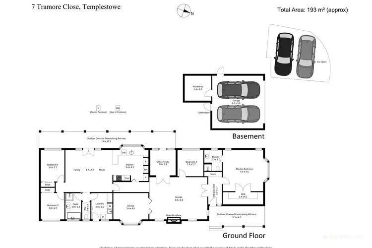 Floorplan of Homely house listing, 7 Tramore Close, Templestowe VIC 3106