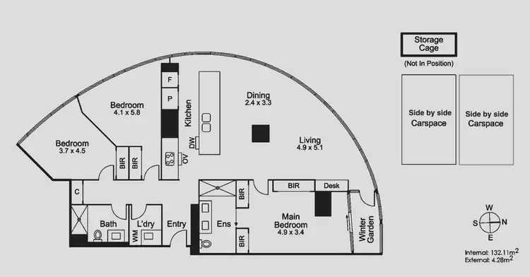 Floorplan of Homely apartment listing, 1401/1 Almeida Crescent, South Yarra VIC 3141