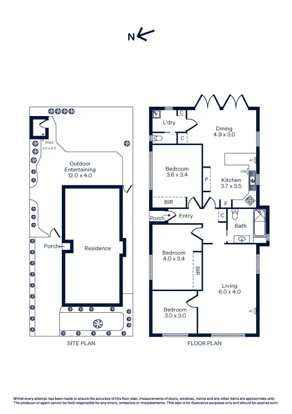 Floorplan of Homely house listing, 36 Challis Street, Newport VIC 3015