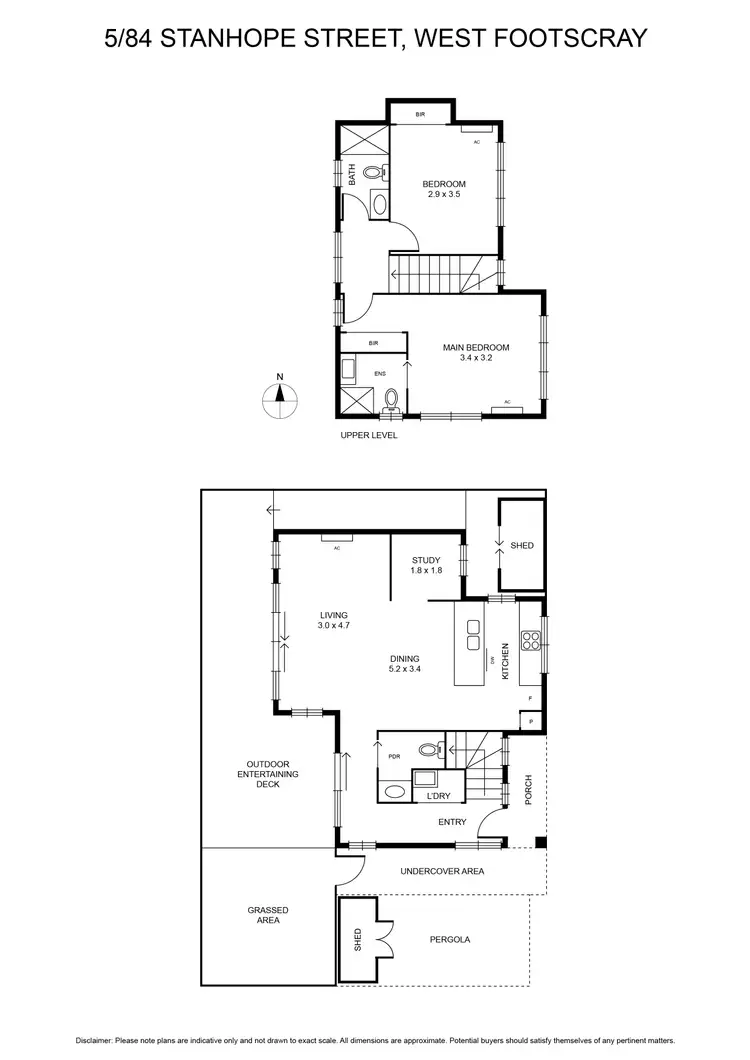 Floorplan of Homely townhouse listing, 5/84 Stanhope Street, West Footscray VIC 3012