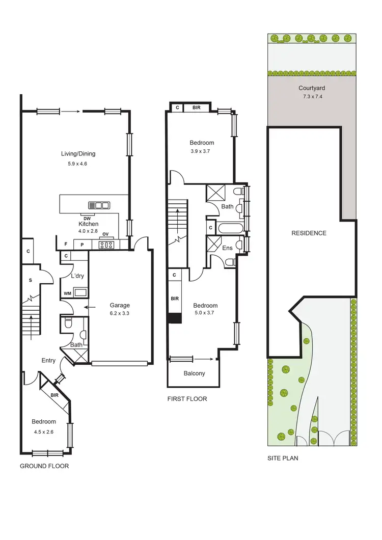 Floorplan of Homely townhouse listing, 2/6 Beech Street, Caulfield South VIC 3162
