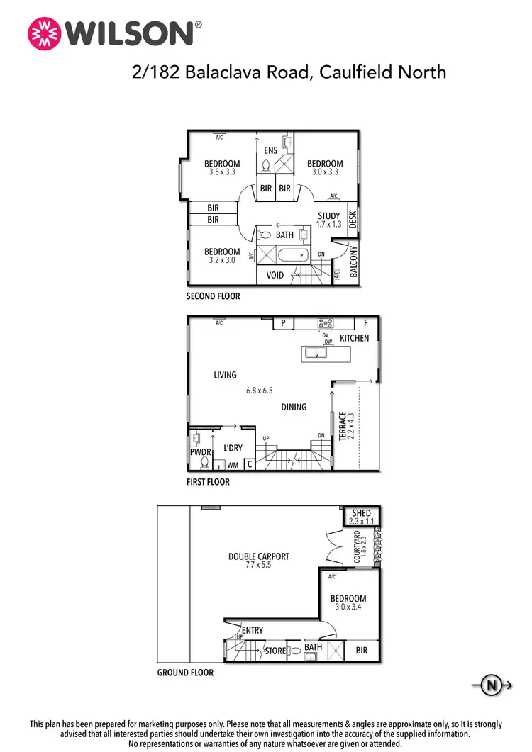 Floorplan of Homely townhouse listing, 2/182 Balaclava Road, Caulfield North VIC 3161