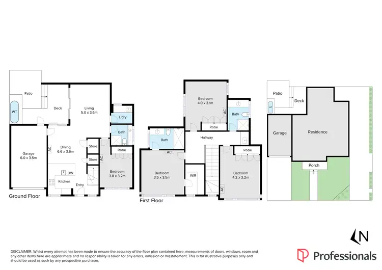 Floorplan of Homely townhouse listing, 1/34 Glen Orme Avenue, Mckinnon VIC 3204