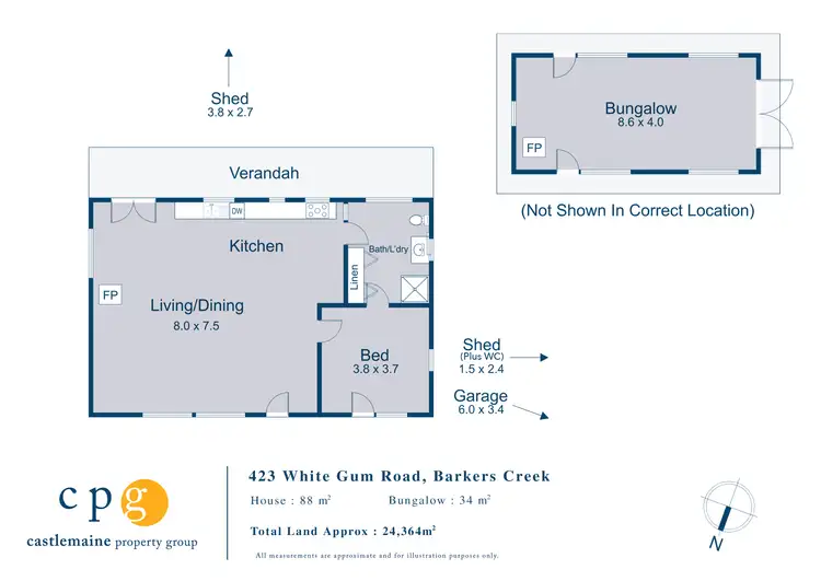 Floorplan of Homely house listing, 423 White Gum Road, Barkers Creek VIC 3451