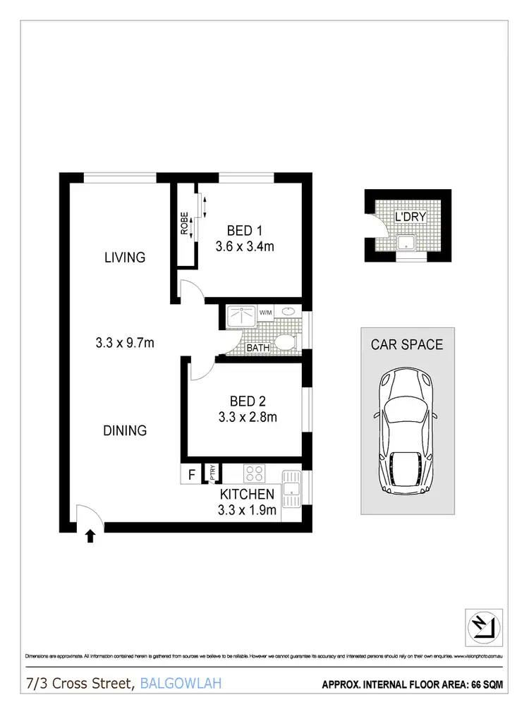 Floorplan of Homely apartment listing, 7/3 Cross Street, Balgowlah NSW 2093