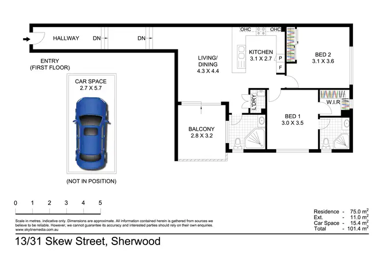 Floorplan of Homely unit listing, 13/31 Skew Street, Sherwood QLD 4075