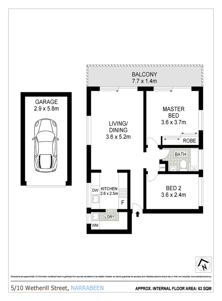 Floorplan of Homely apartment listing, 5/10 Wetherill Street, Narrabeen NSW 2101