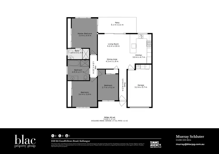 Floorplan of Homely unit listing, 2/58-64 Goodfellows Road, Kallangur QLD 4503