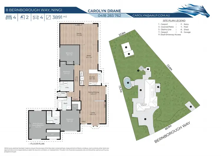 Floorplan of Homely house listing, 8 Bernborough Way, Ningi QLD 4511