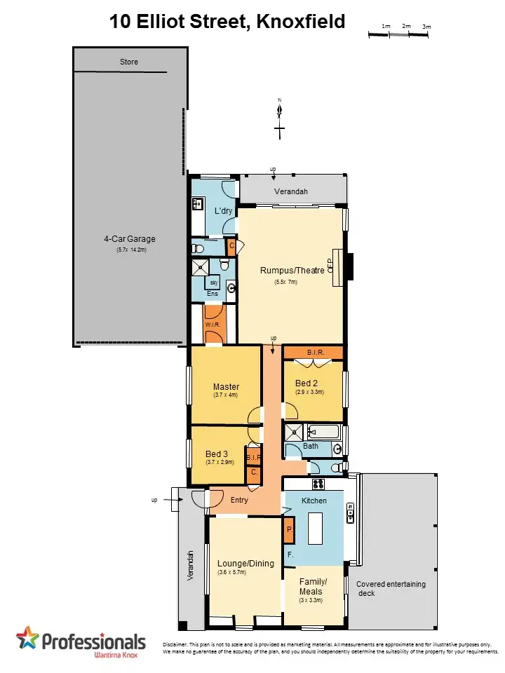 Floorplan of Homely house listing, 10 Elliot Street, Knoxfield VIC 3180