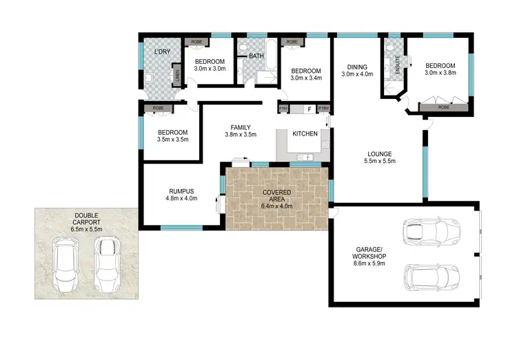 Floorplan of Homely house listing, 5 Scarborough Way, Dunbogan NSW 2443