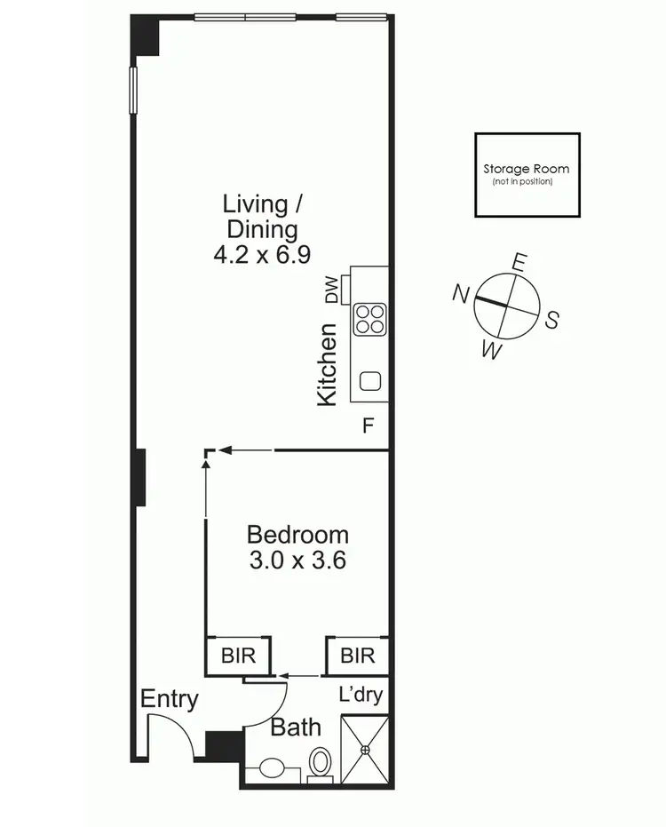 Floorplan of Homely apartment listing, 711/225 Elizabeth Street, Melbourne VIC 3000
