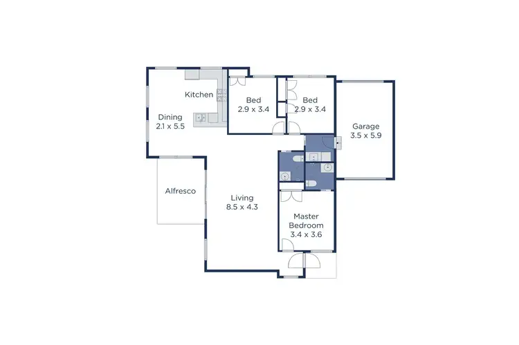 Floorplan of Homely unit listing, 2/9 Elton Road, Ferntree Gully VIC 3156