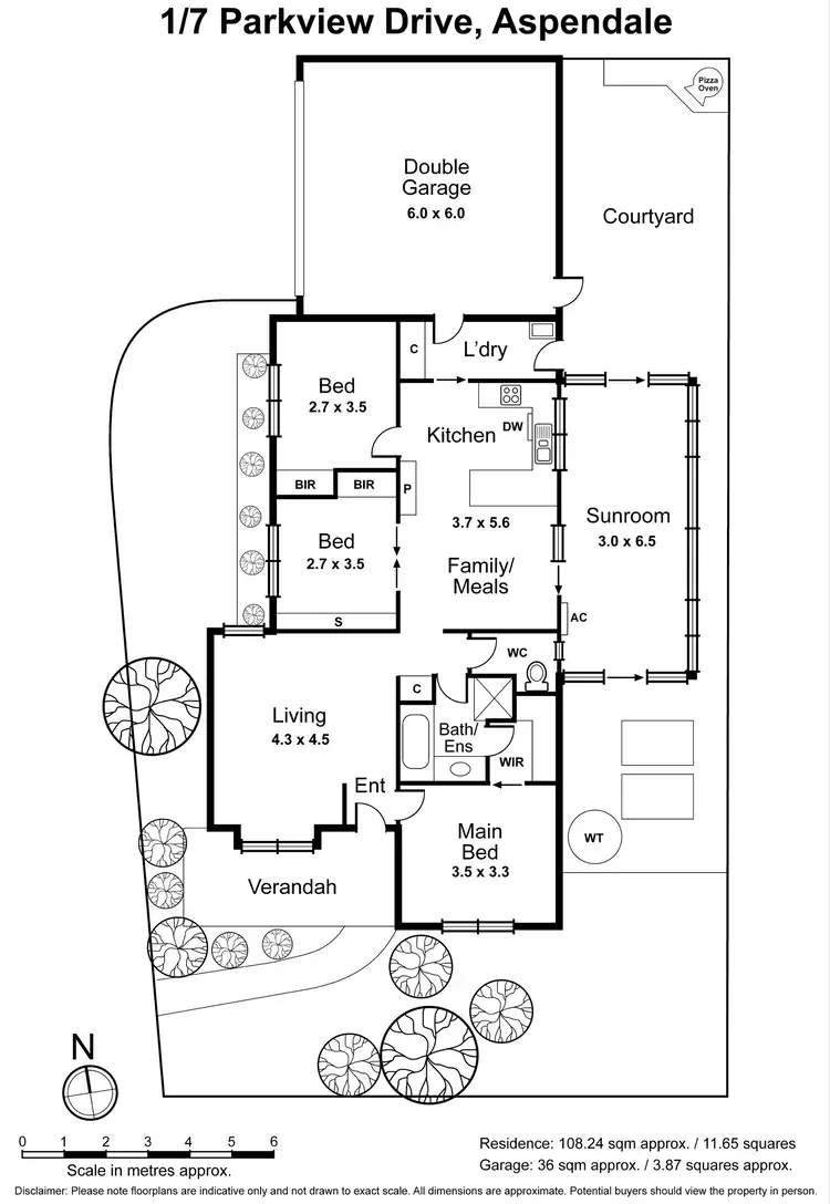 Floorplan of Homely villa listing, 1/7 Parkview Drive, Aspendale VIC 3195