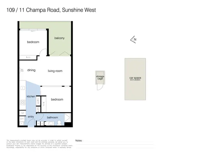 Floorplan of Homely flat listing, 109/11 Champa Road, Sunshine West VIC 3020