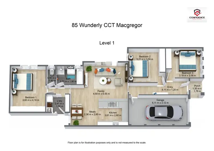 Floorplan of Homely house listing, 85 Wunderly Circuit, Macgregor ACT 2615