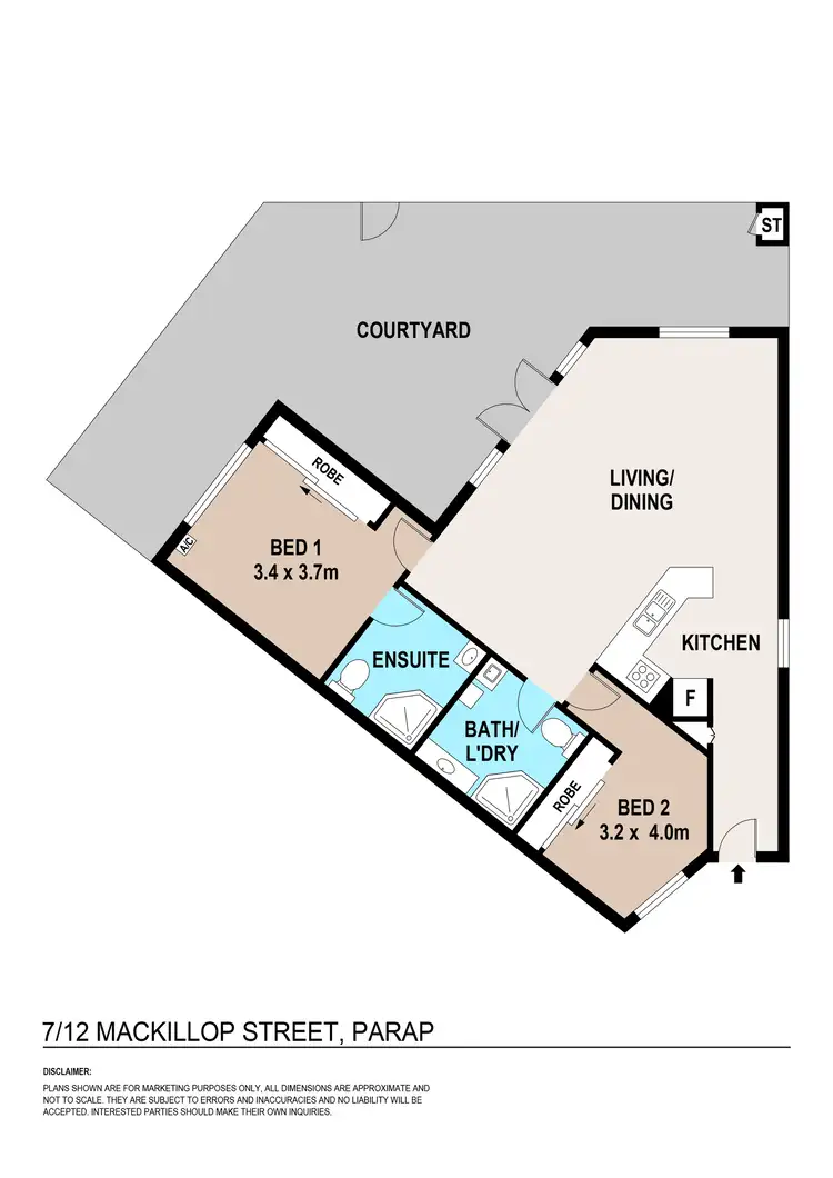 Floorplan of Homely unit listing, 7/12 Mackillop Street, Parap NT 820