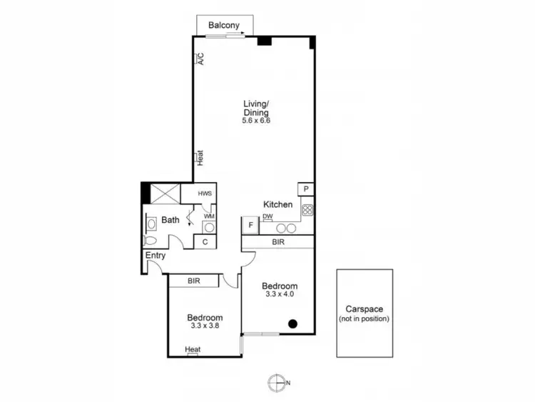 Floorplan of Homely apartment listing, 206/11 Hillingdon Place, Prahran VIC 3181