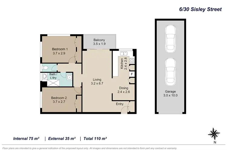 Floorplan of Homely unit listing, 6/30 Sisley Street, St Lucia QLD 4067