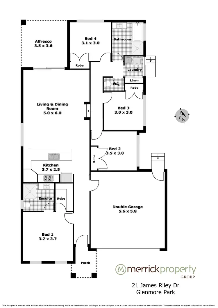 Floorplan of Homely house listing, 21 James Riley Drive, Glenmore Park NSW 2745