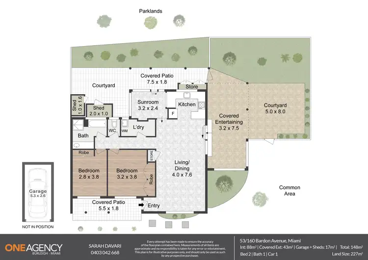 Floorplan of Homely villa listing, 53/160 Bardon Avenue, Miami QLD 4220