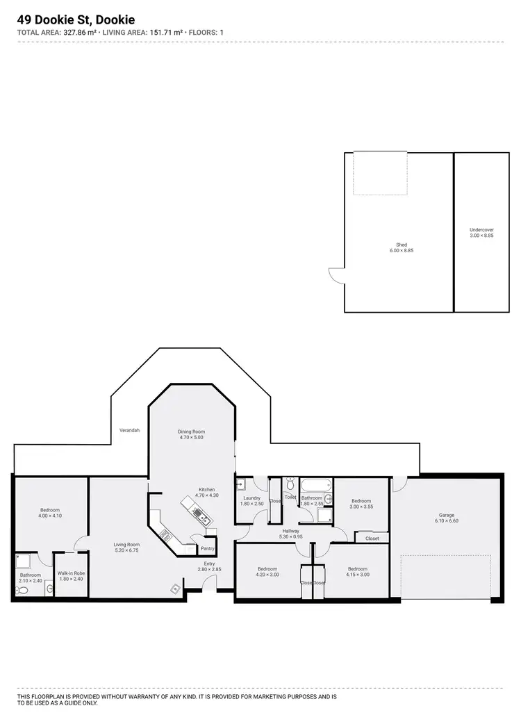 Floorplan of Homely house listing, 49 Dookie Street, Dookie VIC 3646