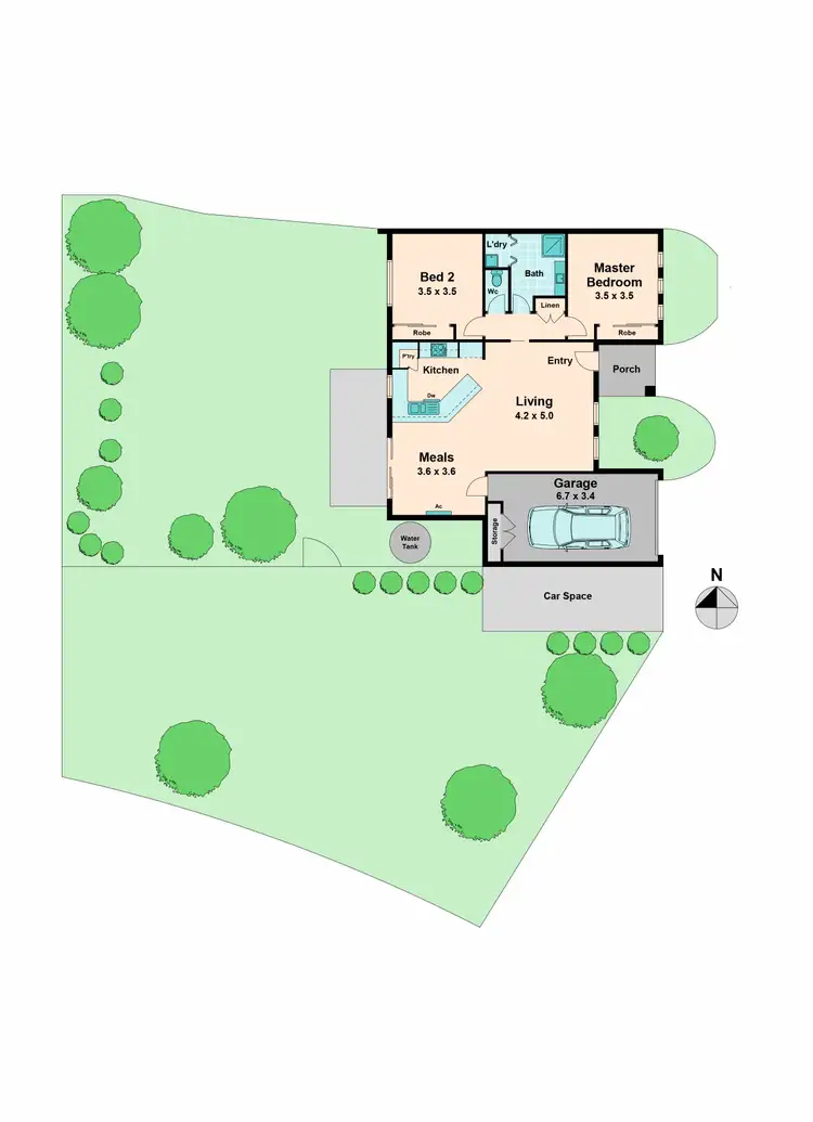 Floorplan of Homely unit listing, 3/87 Rail Street, Wandong VIC 3758