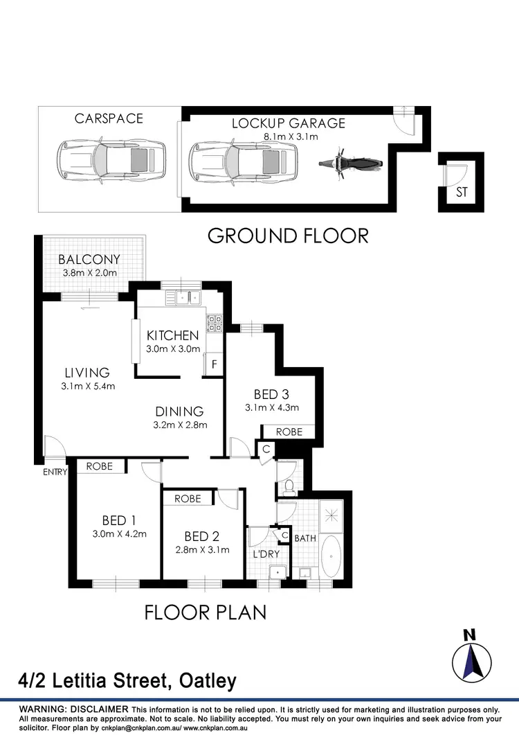 Floorplan of Homely unit listing, 4/2 Letitia Street, Oatley NSW 2223
