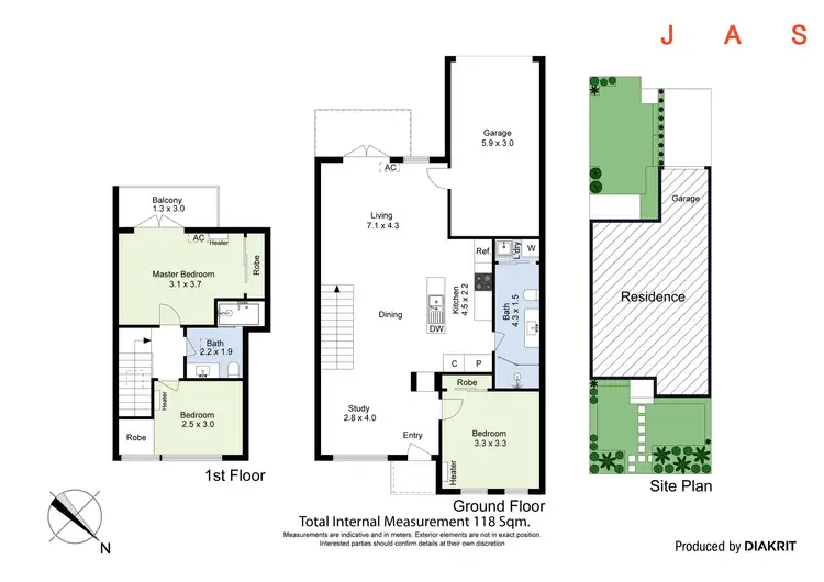 Floorplan of Homely townhouse listing, 2/59-61 Elizabeth Street, Newport VIC 3015