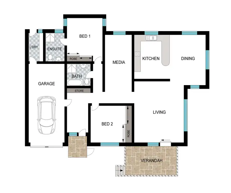 Floorplan of Homely house listing, 2/9 Investigator Way, Laurieton NSW 2443