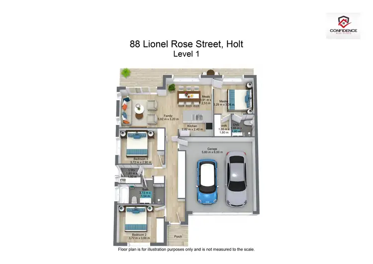 Floorplan of Homely house listing, 88 Lionel Rose Street, Holt ACT 2615