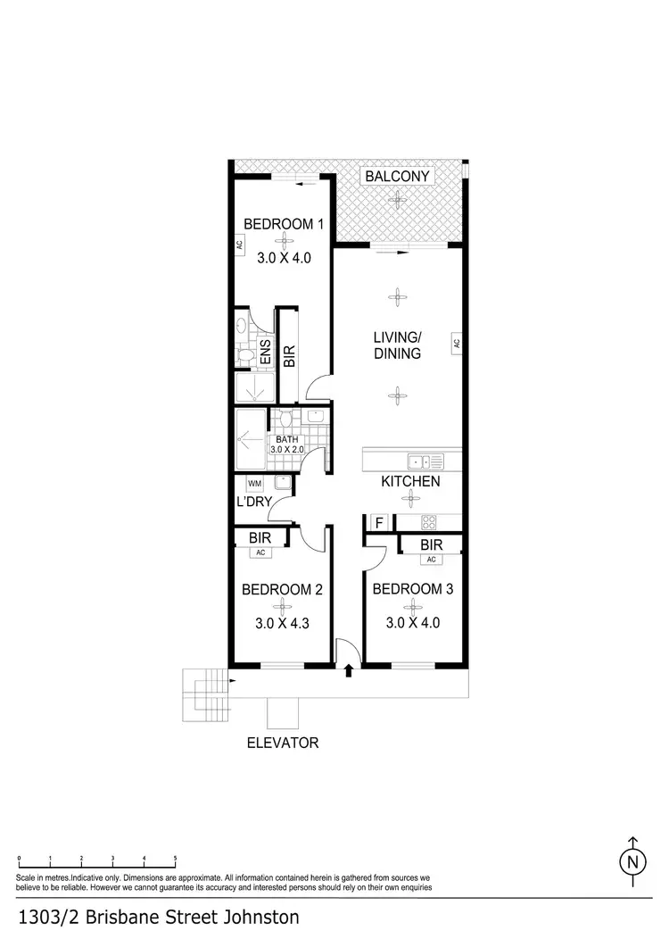 Floorplan of Homely unit listing, 1303/2 Brisbane Crescent, Johnston NT 832