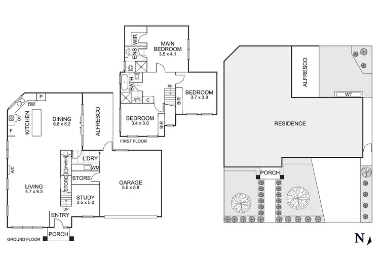 Floorplan of Homely townhouse listing, 1/20 Randall Avenue, Edithvale VIC 3196